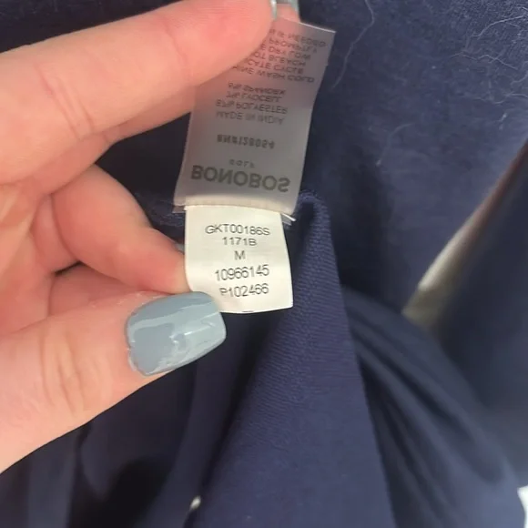 Bonobos Golf Quarter Zip Slim Fit in Navy - Picture 5 of 5